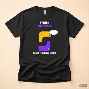 Pythonの達人／プログラマーTシャツ／ソフトウェアエンジニア／コーディングユーモア 画像 3
