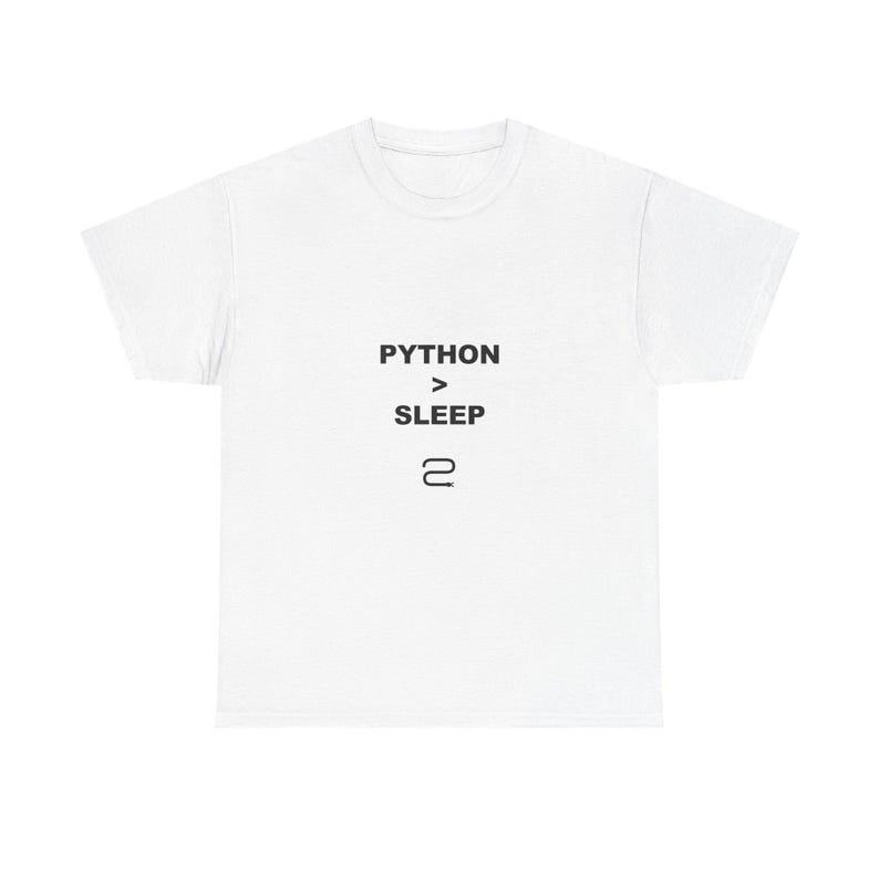 Python > Sommeil / T-shirt Programmeur / T-shirt Codage / Cadeau Développeur / T-shirt Tech Humour image 2