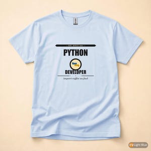 Desarrollador Python / Tipografía llamativa / Camiseta de programador / Ropa para programadores imagen 9