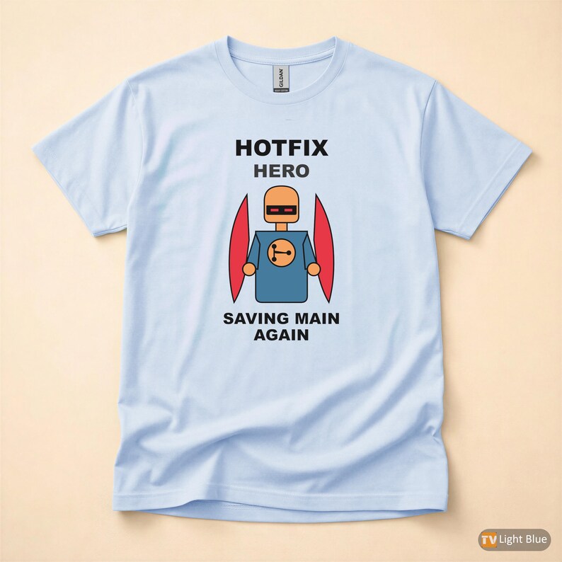 Hotfix Commit Hero / Git DevOps / Developer Programmer / Production Humor Tee image 9