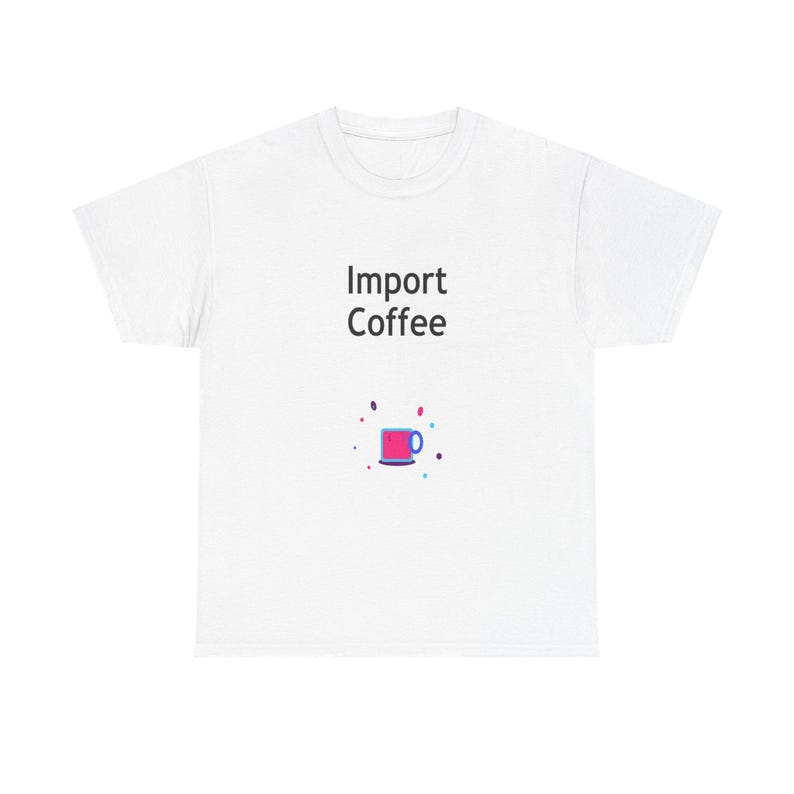 Kaffee importieren / Python-Entwickler-Shirt / Python-Programmierer-T-Shirt / Geschenk für Python-Fans / Python-Coder-T-Shirt Bild 13
