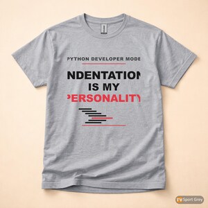 Python Developer Fashion / Bold Typography / Programmer T-Shirt / Coder Tee image 8