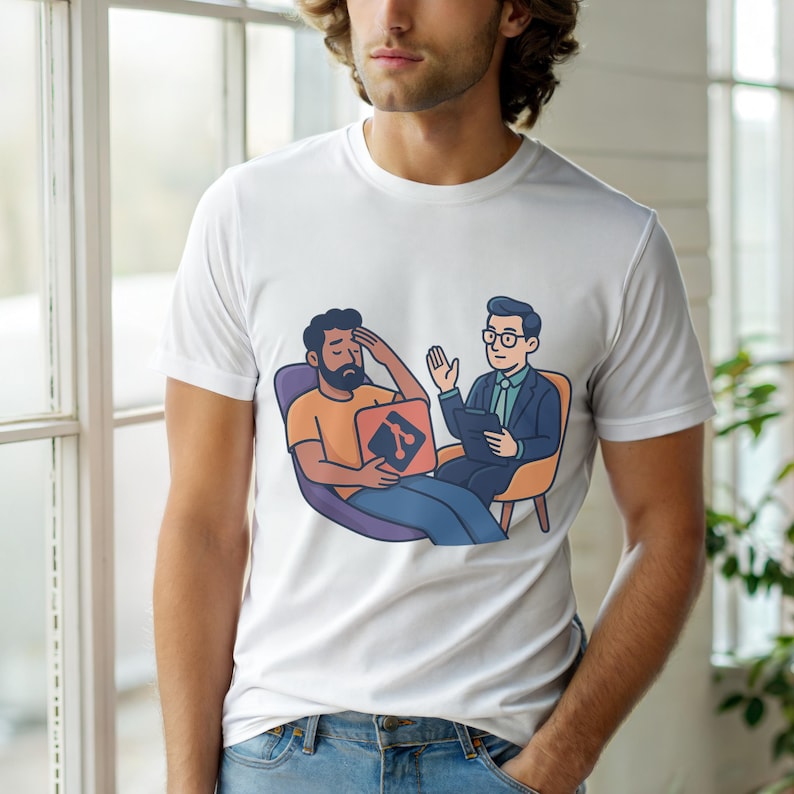 Terapia de confirmación de Git / Camiseta de confirmación de Git / Camiseta de programador de Git / Camiseta de control de versiones / Ropa con humor sobre Git imagen 6