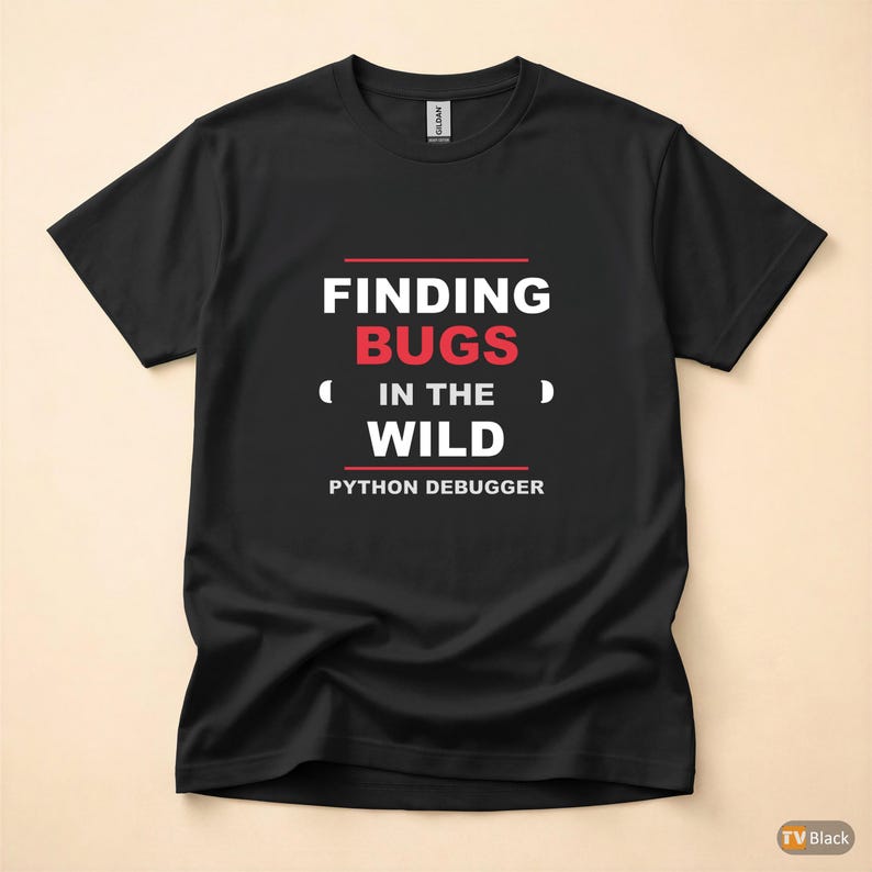Python Debugger / Developer T-Shirt / Programmer Coder Gift / Bold Typography Tee image 4