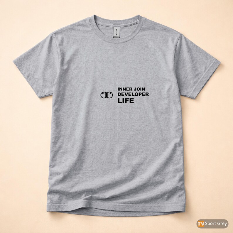 Camiseta INNER JOIN Developer Life / Camiseta de Programador / Camiseta de Codificação / Presente para Engenheiro de Software / Roupa Geek imagem 8