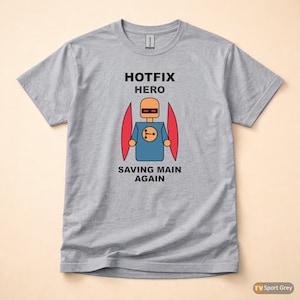 Hotfix Commit Hero / Git DevOps / Developer Programmer / Production Humor Tee image 8