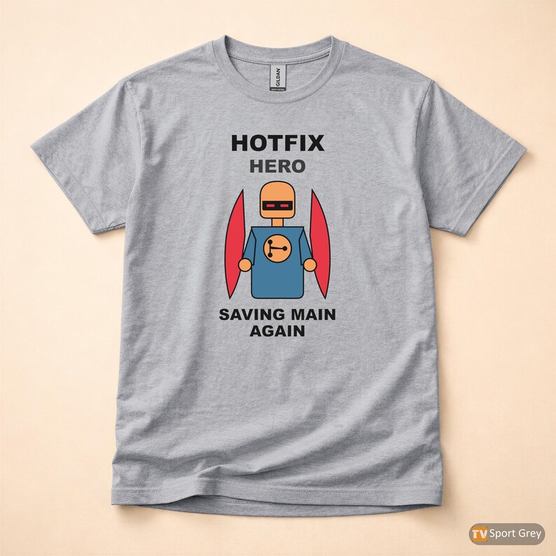 Hotfix Commit Hero / Git DevOps / Developer Programmer / Production Humor Tee image 8