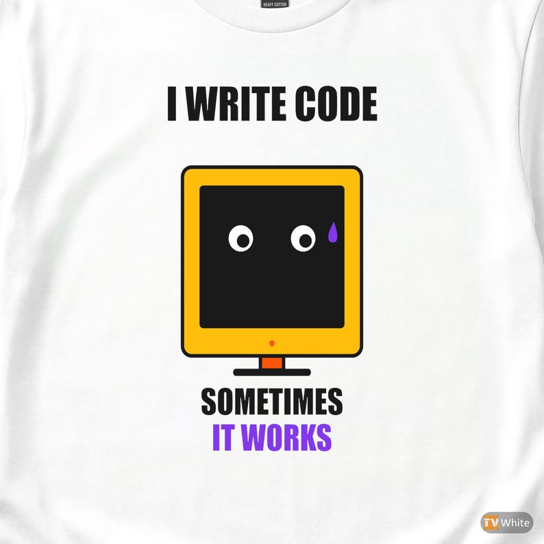 I Write Code / Programmer T-Shirt / Developer Cartoon Tee / Software Engineer Gift image 2