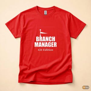 Branch Manager / Git Developer / Software Engineer / Bold Typography Tee image 5
