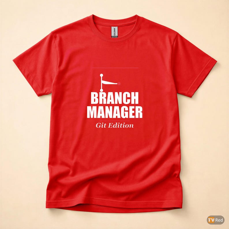 Branch Manager / Git Developer / Software Engineer / Bold Typography Tee image 5