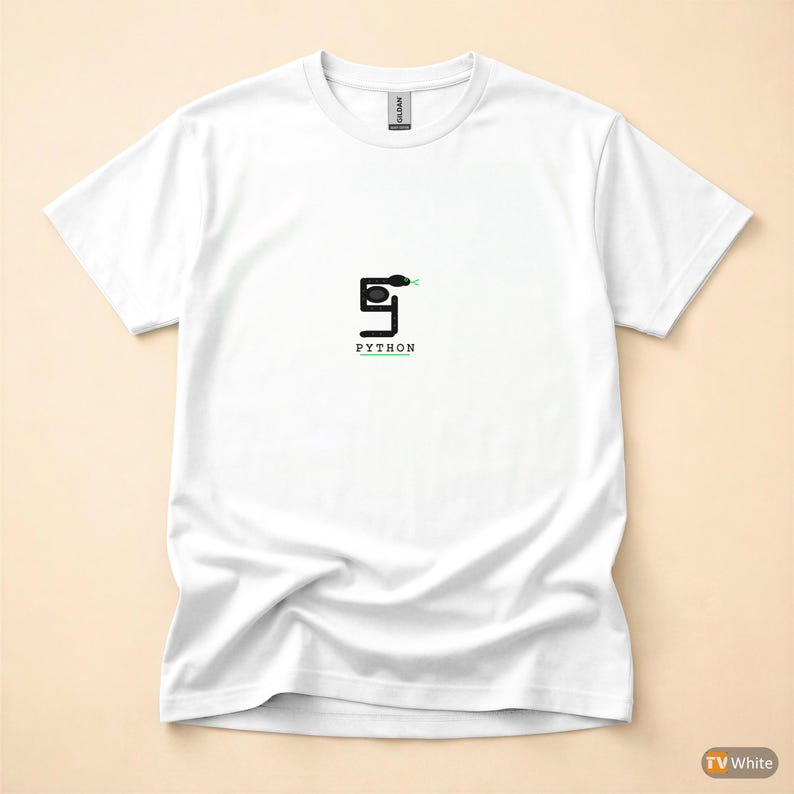 Python-Programmierer / Programmierer / Minimalistisches Hacker-Logo / Coder-T-Shirt Bild 7