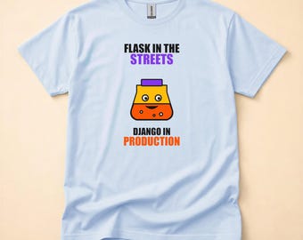 Flask In The Streets / Python Developer / Web Backend / Programmer Humor Tee