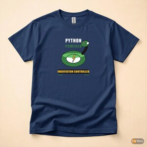 Python Powered Programmer / Developer T-Shirt / Coding Humor Tee afbeelding 5