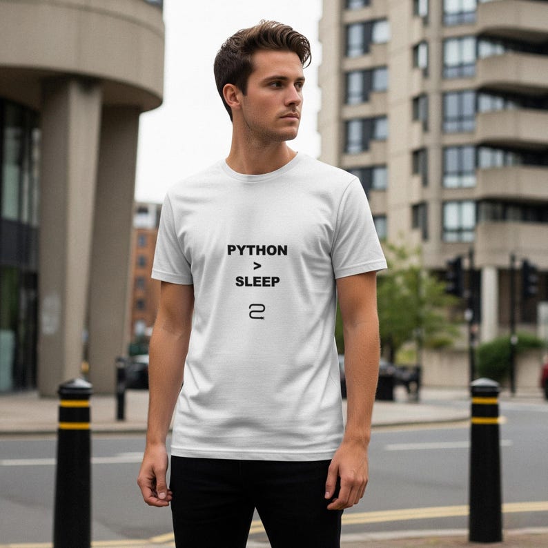Python > Sommeil / T-shirt Programmeur / T-shirt Codage / Cadeau Développeur / T-shirt Tech Humour image 8