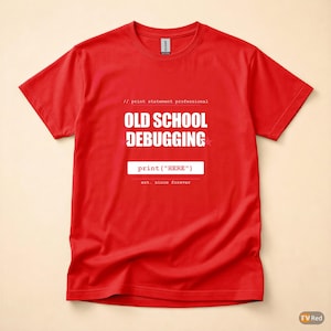 Camiseta para programador de depuração / programador de tipografia ousada / desenvolvedor