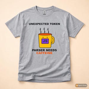 Unexpected Token Coffee / JavaScript Developer / Programmer Tee Bild 8