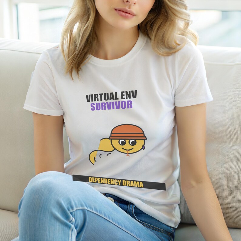 Python Developer / Virtual Env Survivor / Backend Coder / Programmer Humor Tee image 6