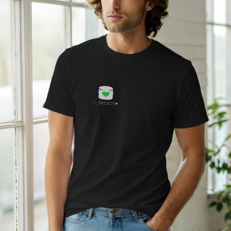 Query Me Softly / SQL Developer / Hacker Minimal Logo / Database Coder Tee image 6