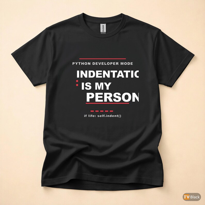 Mode für Python-Entwickler / Programmierer-T-Shirt / Geschenk für Coder / T-Shirt mit auffälliger Typografie Bild 3