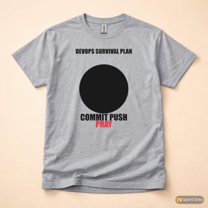 Commit Push Pray / Entwicklerhumor / Git-Programmierung / Programmierer-T-Shirt Bild 8