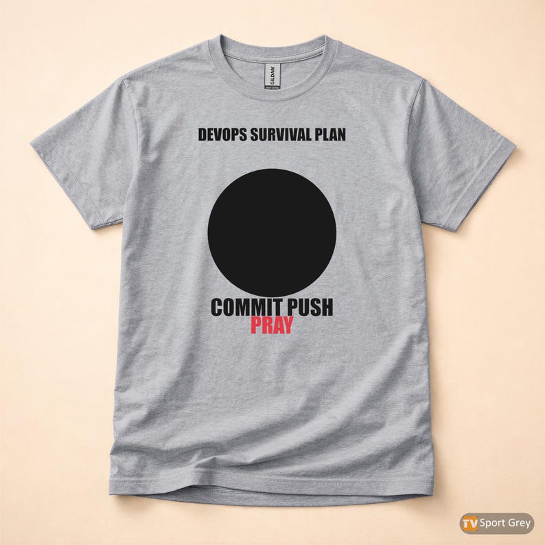 Commit Push Pray / Entwicklerhumor / Git-Programmierung / Programmierer-T-Shirt Bild 8