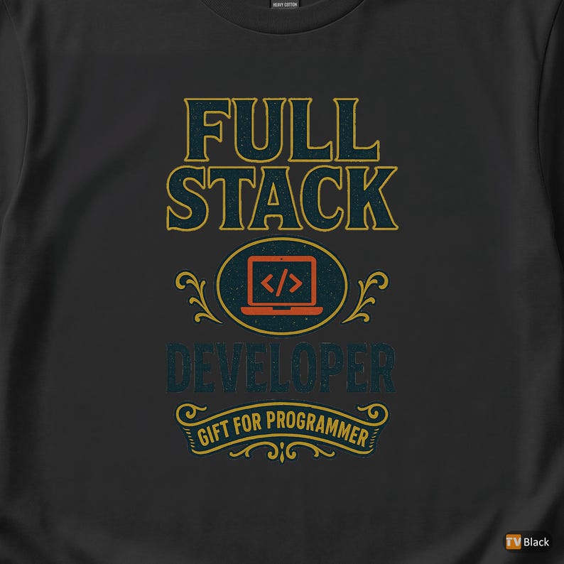 Full Stack Developer / Retro Graphic / Programmer T-Shirt / Coder Gift image 2