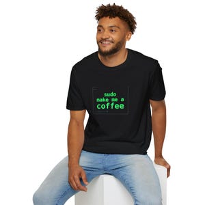 sudo Make Me a Coffee T-Shirt / Funny Programmer Shirt / Linux Developer Humor Tee / Coding Nerd Gift / IT Geek Shirt
