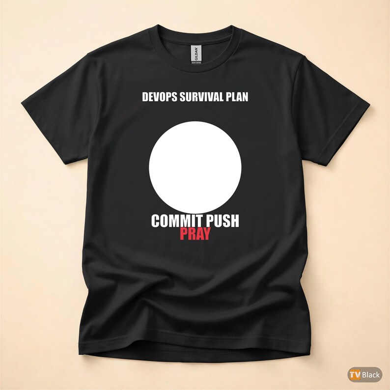 Commit Push Pray / Entwicklerhumor / Git-Programmierung / Programmierer-T-Shirt Bild 3