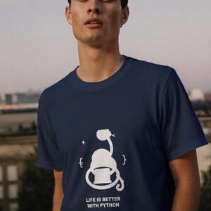 Life Is Better With Python / Programmer Shirt / Coding Tee / Developer Gift / Software Engineer afbeelding 3
