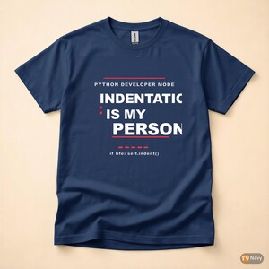 Mode für Python-Entwickler / Programmierer-T-Shirt / Geschenk für Coder / T-Shirt mit auffälliger Typografie Bild 4