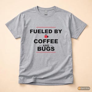Propulsé par Python / T-shirt développeur / T-shirt humoristique sur le café pour programmeurs image 8