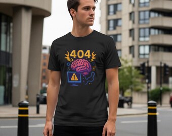 System Error 404 Brain / Programmer Shirt / Funny Coding Tee / Developer Gift / Geek Humor