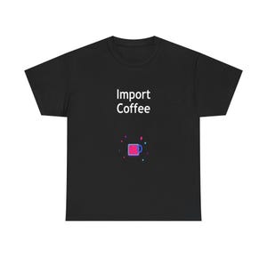 Kaffee importieren / Python-Entwickler-Shirt / Python-Programmierer-T-Shirt / Geschenk für Python-Fans / Python-Coder-T-Shirt Bild 5