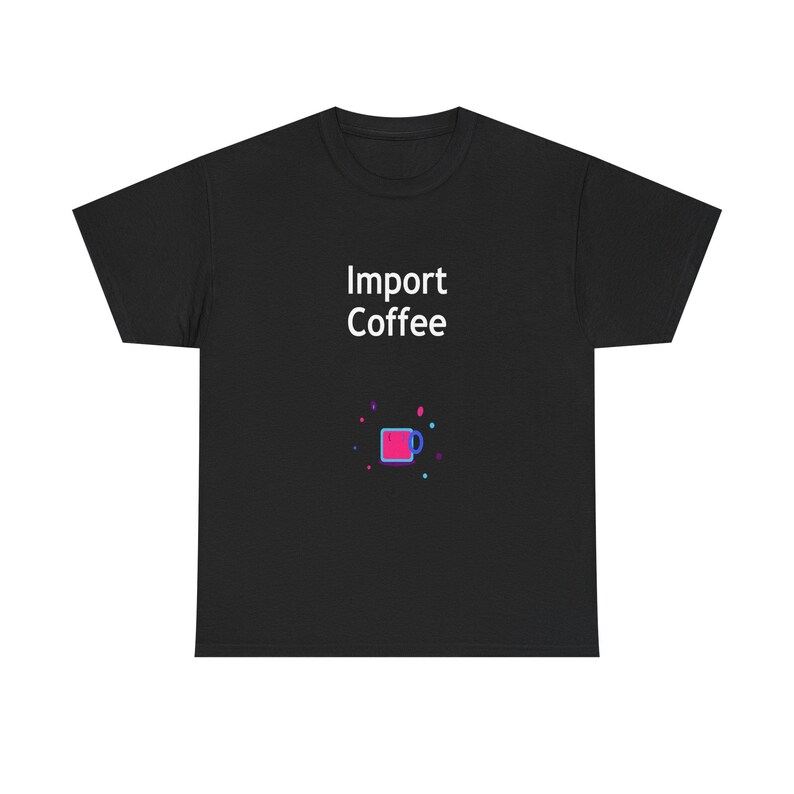 Kaffee importieren / Python-Entwickler-Shirt / Python-Programmierer-T-Shirt / Geschenk für Python-Fans / Python-Coder-T-Shirt Bild 5