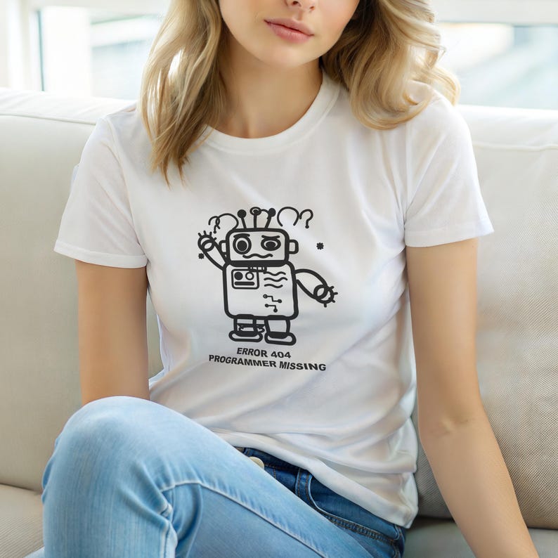 Error 404 Programmer Missing / Funny Error Code Shirt / 404 Programmer Tee / Web Developer Gift / HTTP Error Shirt image 6