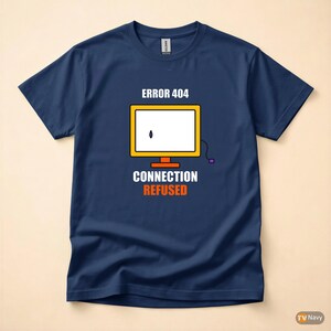 Camiseta "Código de Erro Introvertido / Programador" / Humor de Desenvolvedor / Presente para Programador imagem 4
