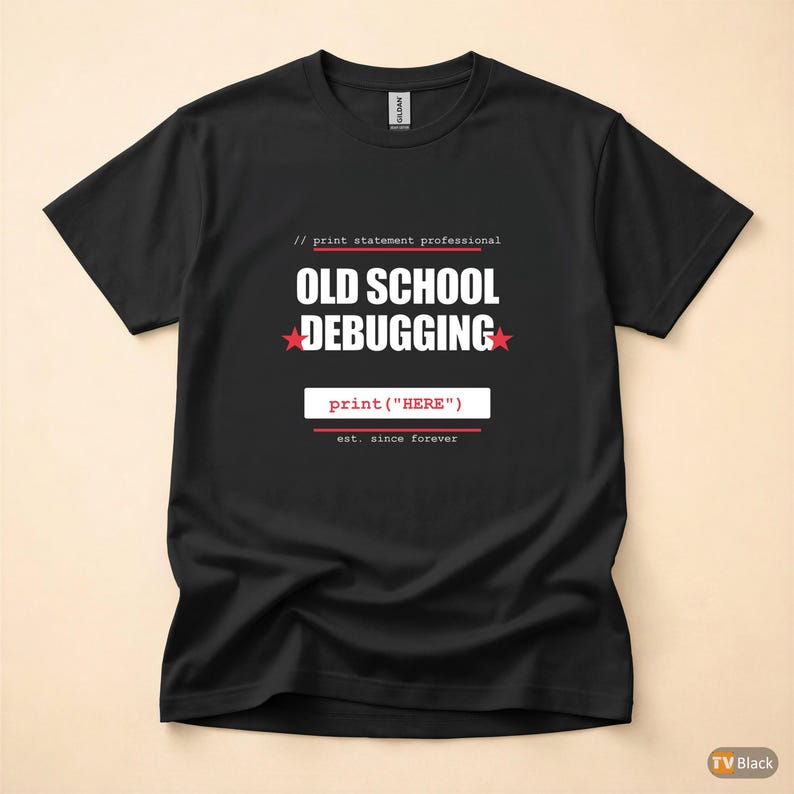 Debugging Programmer / Bold Typography Coder / Developer T-Shirt image 4