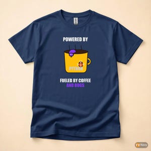 Powered By Python / Developer T-Shirt / Programmer Coffee Coder Tee image 4