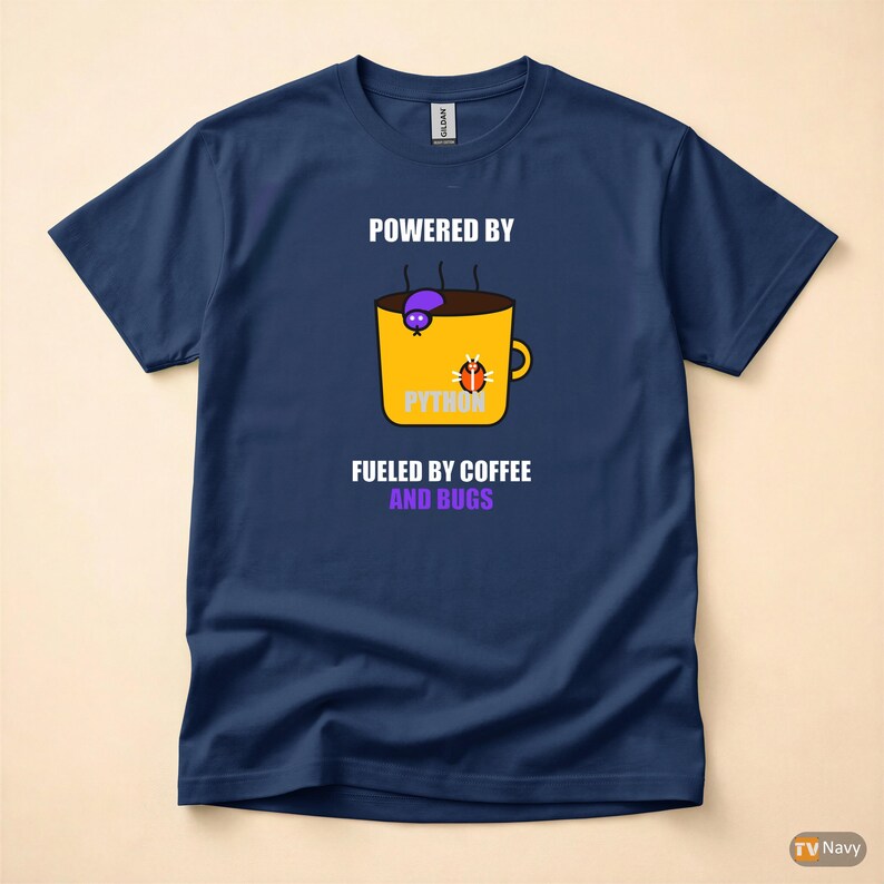 Powered By Python / Developer T-Shirt / Programmer Coffee Coder Tee image 4
