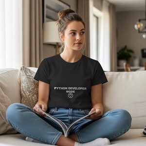 Python-utvecklare mode / programmerare skjorta / kodning t-shirt / mjukvaruingenjör gåva / nördkläder bild 8