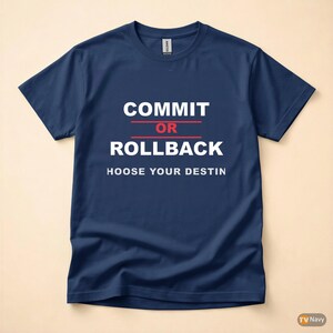 Commit Or Rollback / SQL Developer / Database Admin T-Shirt image 4
