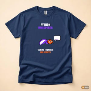 Python Whisperer / Developer Programmer / Coding Humor Tee / Software Engineer Gift afbeelding 4