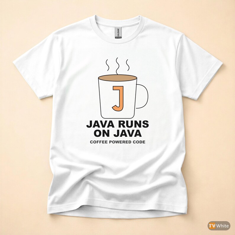 Java läuft auf Java / Programmierer / Entwickler / Kaffeehumor-T-Shirt Bild 7