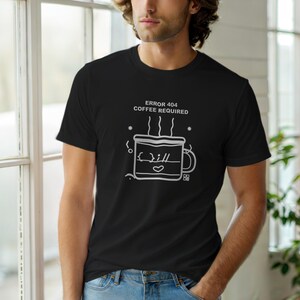 Fehler 404: Kaffee erforderlich / HTTP-Fehler-Shirt / 404-Programmierer-T-Shirt / Geschenk für Webentwickler / Lustiges Fehlercode-Shirt
