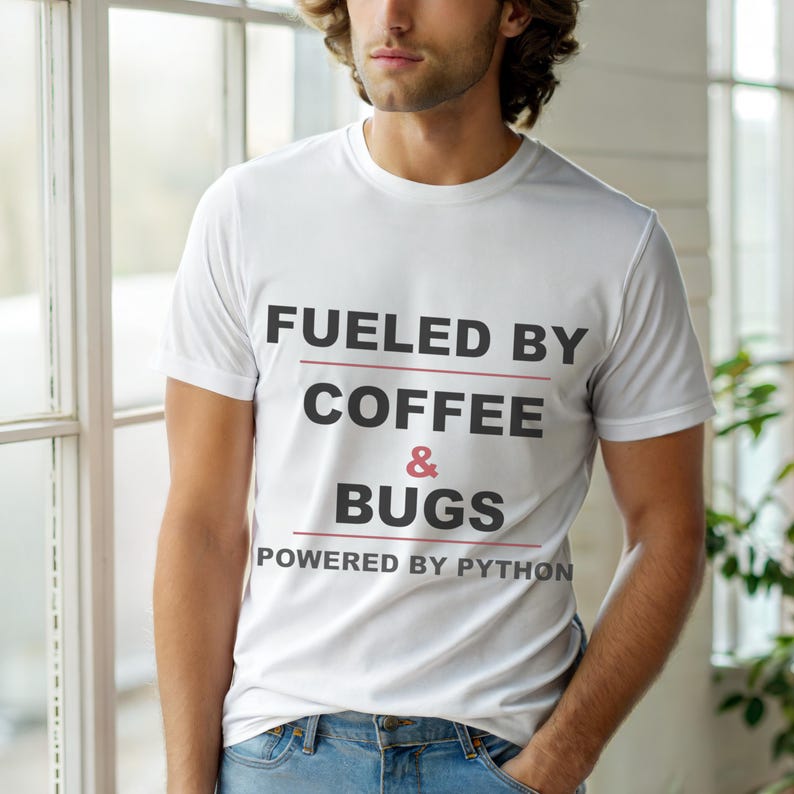 Powered By Python / Developer T-Shirt / Programmer Coffee Humor Tee image 6