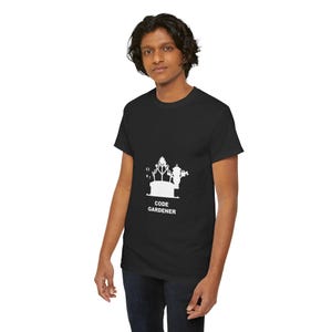T-shirt « Jardinier du code » / T-shirt de programmeur / Cadeau pour développeur / T-shirt d'ingénieur logiciel / Humour de programmation