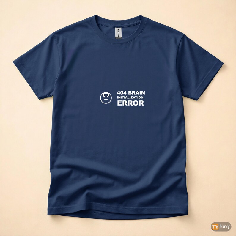 404 Brain Initialization Error / Funny Error Code Shirt / 404 Programmer Tee / Web Developer Gift / Coding Error Tee image 4
