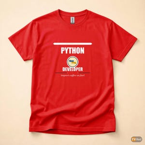 Desarrollador Python / Tipografía llamativa / Camiseta de programador / Ropa para programadores imagen 5