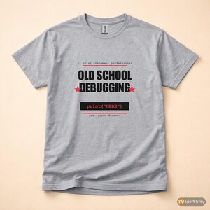 Debugging Programmer / Bold Typography Coder / Developer T-Shirt image 8