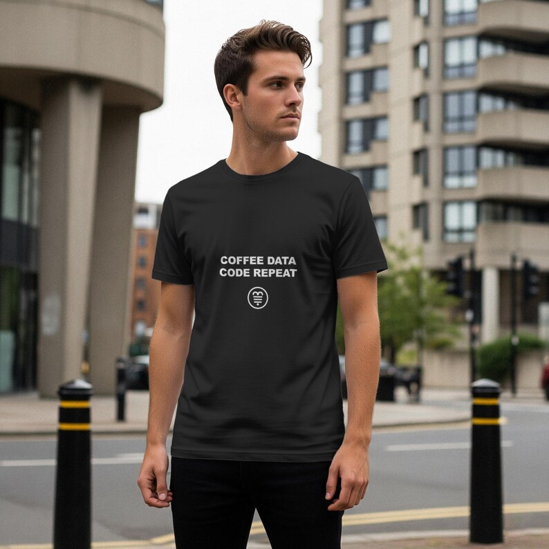 Coffee Data Code Repeat / SQL Developer Shirt / Database Programmer Tee / Data Engineer Gift / SQL Humor Apparel image 3